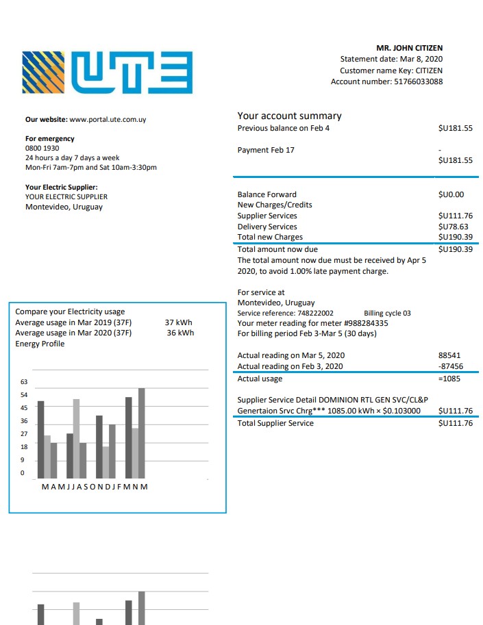  Minol USA business utility bill 
